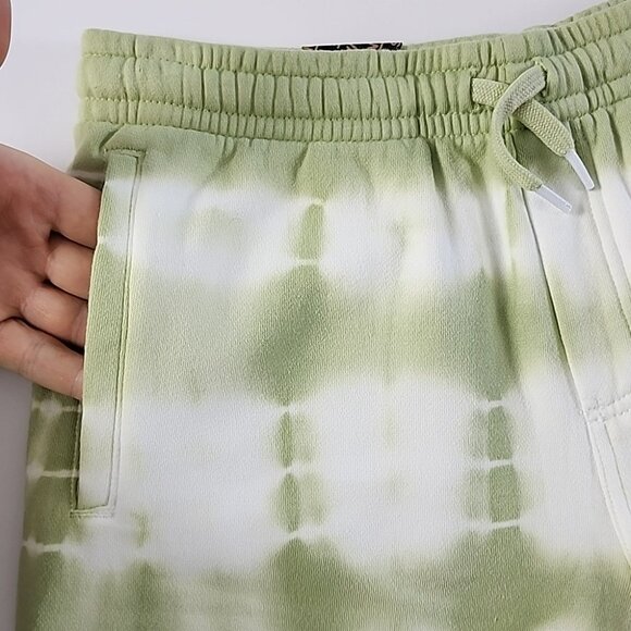 Vans 1966 Big Kids Youth Mind Fleece Short Celadon Green White Tie Dye Size XL - Picture 3 of 14